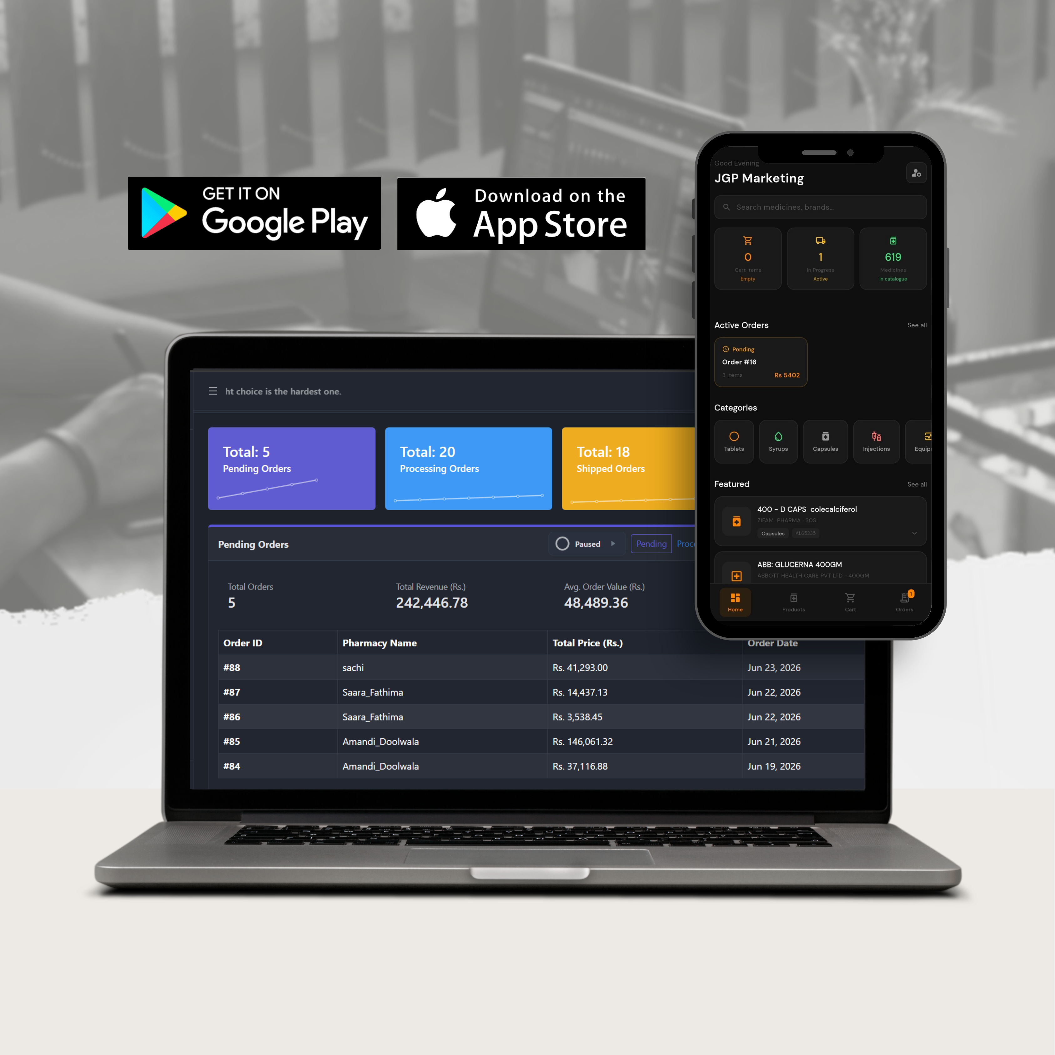 Pharmaceutical Distribution System & Mobile App